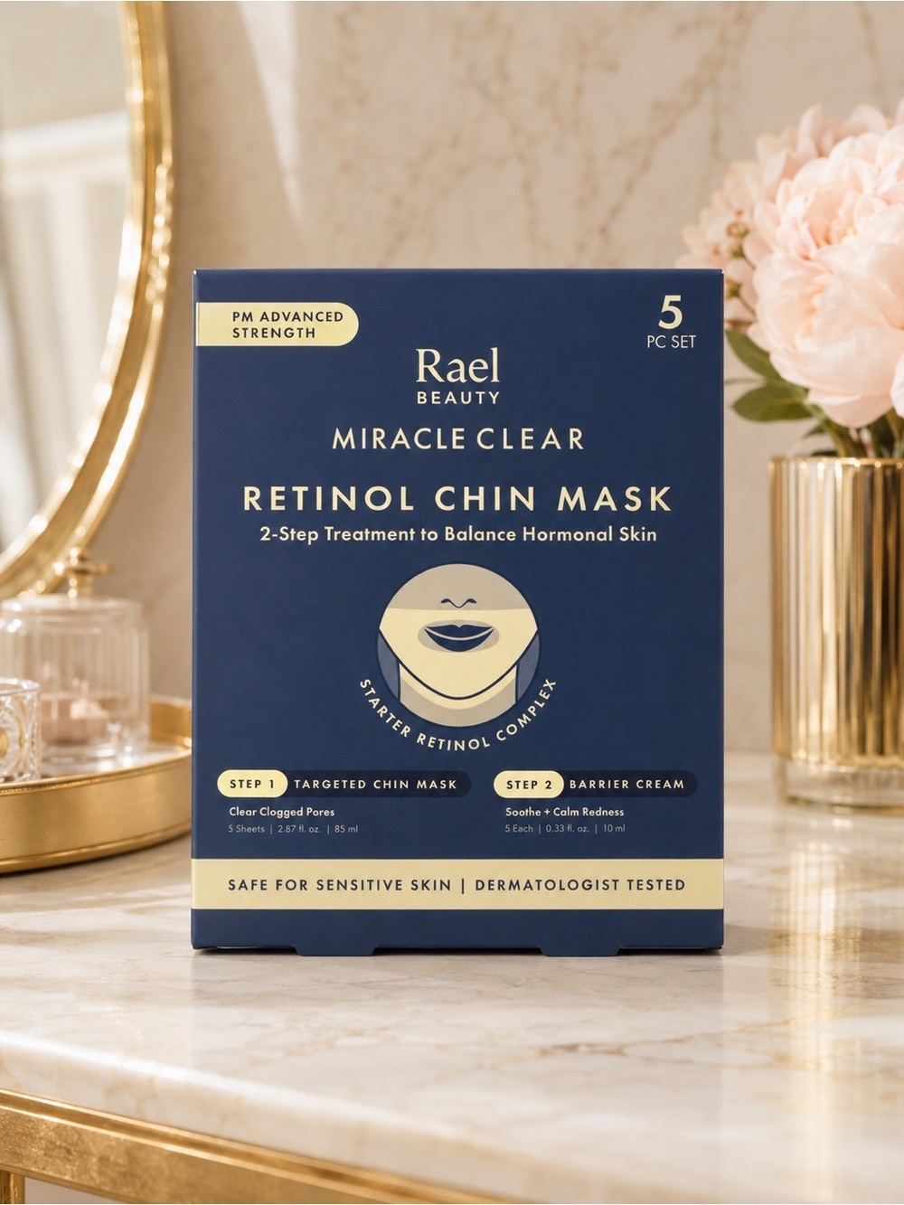 Rael Beauty Miracle Clear Retinol Chin Mask 5-Pack PM Advanced Strength